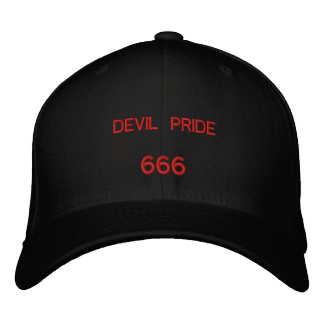 DEVIL PRIDE, 666 BESTICKTE KAPPE (Vorderseite)