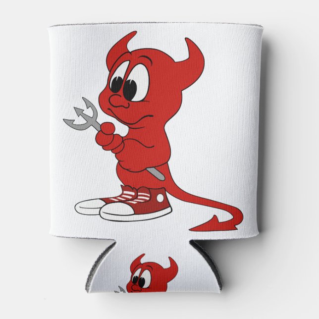 Devil Red Demon Cartoon Satan Evil Hell Heat Dosenkühler (Vorderseite)