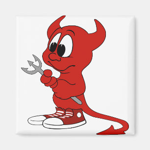 Devil Red Demon Cartoon Satan Evil Hell Heat Magnet