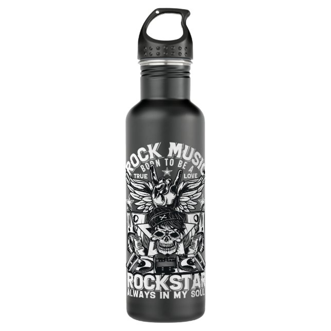 Devil Rock Punk Hard Rock Heavy Metal Edelstahlflasche (Vorderseite)