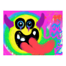 Devil Rock'n'Roll Happy Emoji Graffiti