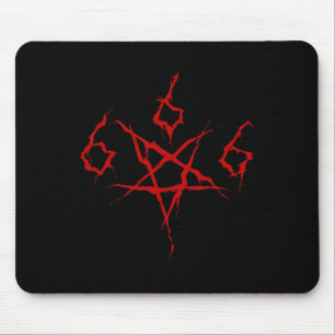 Devil Satan Satanic 666 Pentagram Occult Horror Ha Mousepad