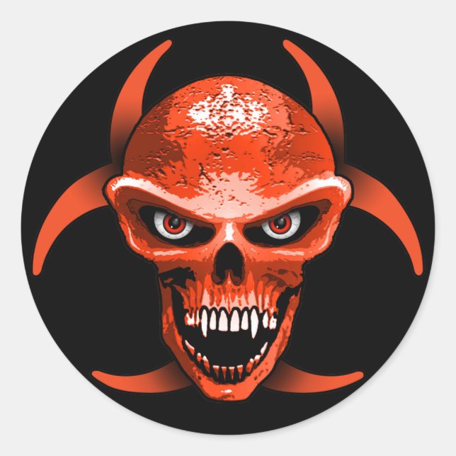 Devil Skull Sticker (Vorderseite)
