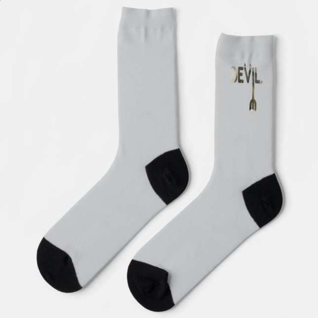 DEVIL Unisex Socks Trend Abstrakt Schwarz-weiß Socken (Von Creator hochgeladen)
