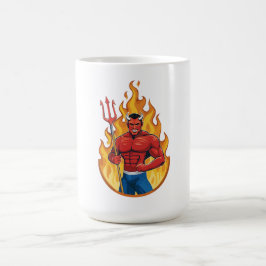 Devil with trident kaffeetasse