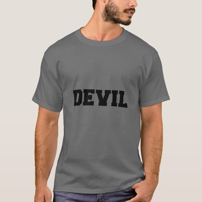 Devil Word Halloween Costume T-Shirt (Vorderseite)
