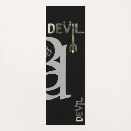 DEVIL Yoga Mat Abstrakte Kunst Schwarz-weißes Gold Yogamatte