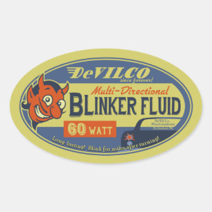 DevilCo Blinker Fluid Ovaler Aufkleber