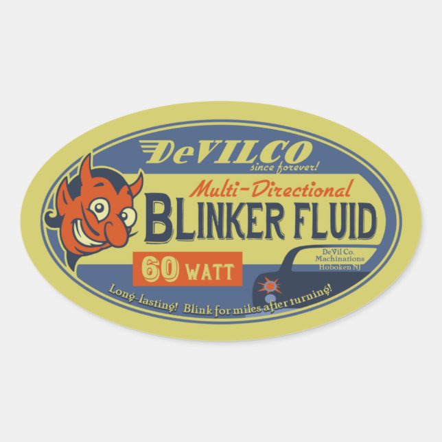 DevilCo Blinker Fluid Ovaler Aufkleber (Vorderseite)