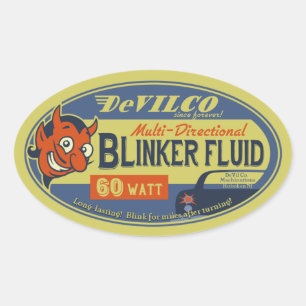 DeVilCo Blinkerflüssigkeit Ovaler Aufkleber