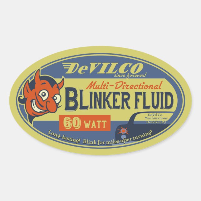 DeVilCo Blinkerflüssigkeit Ovaler Aufkleber (Vorderseite)