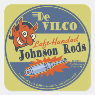 DeVILCO linkshändiges Johnsons Quadratischer Aufkleber