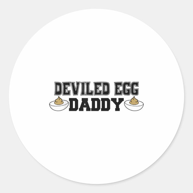 Deviled Egg Daddy - Funny Thanksgiving Deviled Egg Runder Aufkleber (Vorderseite)