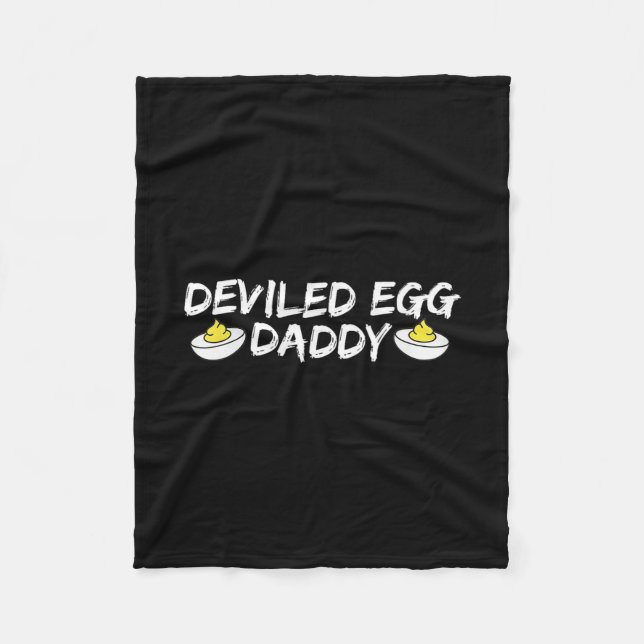 Deviled Egg Daddy Retro-Abendessen Du weißt, warum Fleecedecke (Vorderseite)