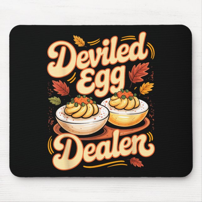 Deviled Egg Er Funny Retro Thanksgiving Food Quote Mousepad (Vorne)
