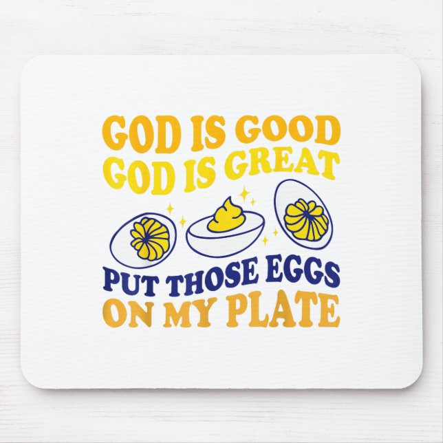 Deviled Egg Lover Funny Foodie Humor Apparel Uni-a Mousepad (Vorne)