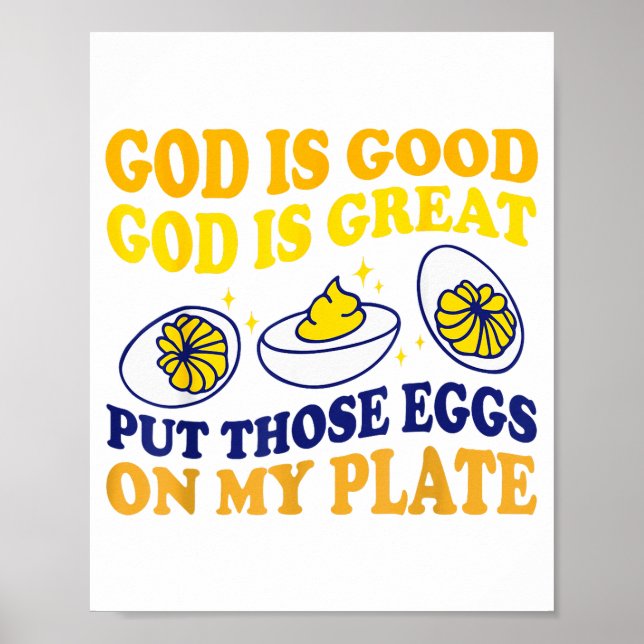 Deviled Egg Lover Funny Foodie Humor Apparel Uni-a Poster (Vorne)