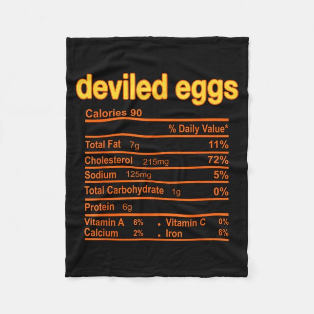 Deviled Egg Nutrition Facts Funny Thanksgiving Chr Fleecedecke (Vorderseite)