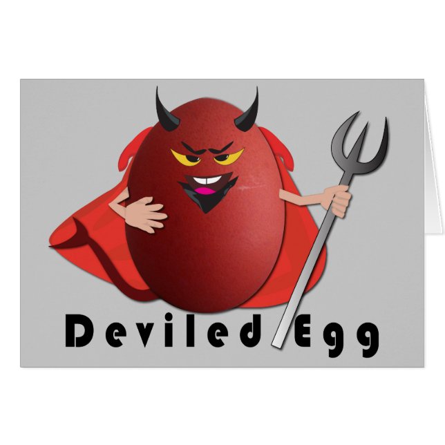 "deviled humorvolle Karte des lustigen Eies des (Vorderseite (Horizontal))