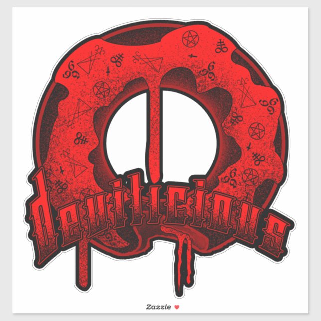 Devilicious Donut Aufkleber (Blatt)