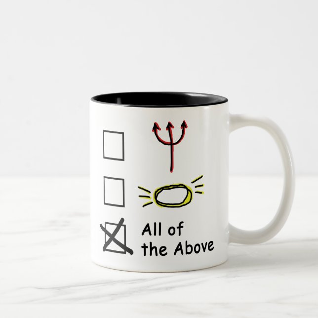 Devilish Angel Zweifarbige Tasse (Rechts)