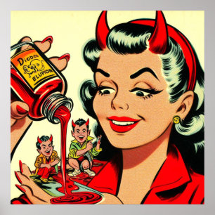 Devilish Button-up Poster