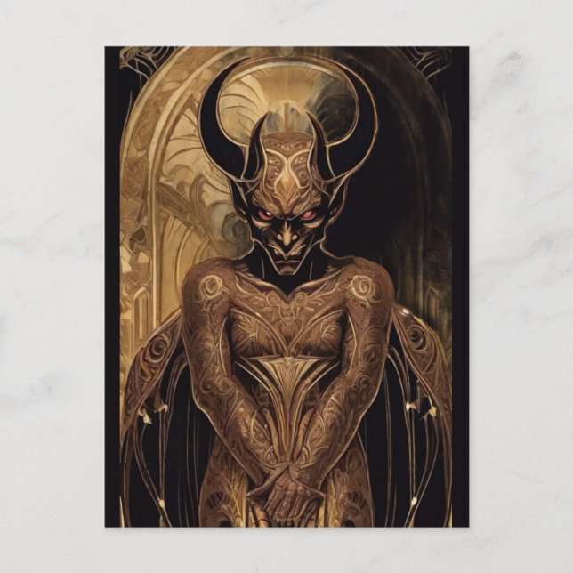 Devilish Demon Art Postkarte (Vorderseite)