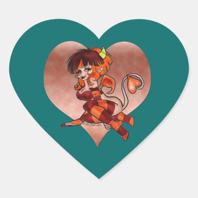 "Devilish Flirt" DEVIL MIRL Aufkleber (Vorderseite)