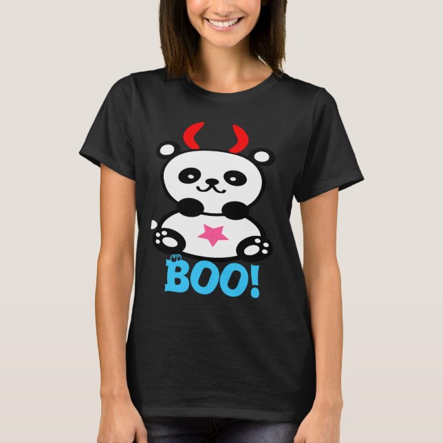 ♫ ♥ Devilish Niedlich Baby-Panda Burnout T - Shirt (Vorderseite)