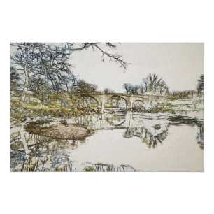 Devils Bridge und River Lune Kirkby Lonsdale Kunst Poster