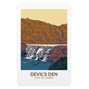 Devils Den Staat Park Arkansas Vintag Magnet