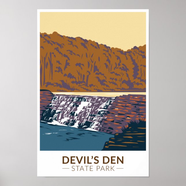 Devils Den Staat Park Arkansas Vintag Poster (Vorne)