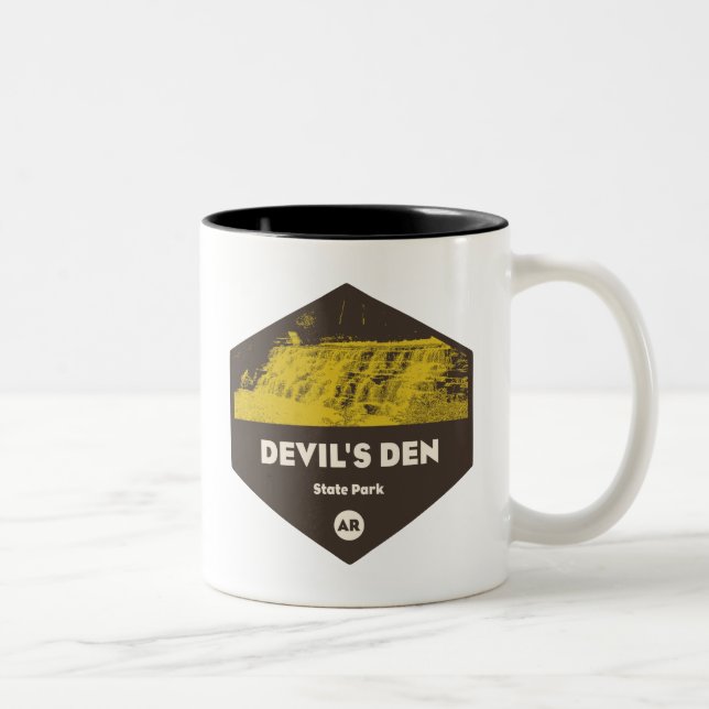 Devil's Den Staat Park Arkansas Zweifarbige Tasse (Rechts)