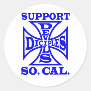 Devils Diciples MC - Support-Sticker Runder Aufkleber