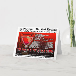 Devil's in the Details Halloween Martini Card Karte