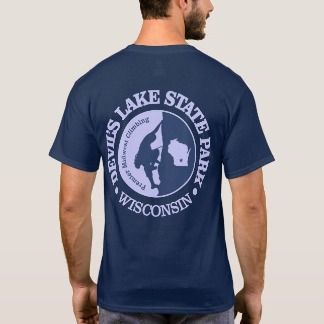 Devil's Lake Staat Park (Klettern) T-Shirt (Rückseite)