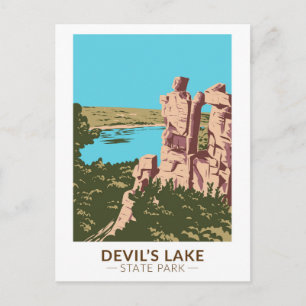 Devil's Lake State Park Wisconsin Teufelstür Postkarte