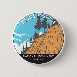 Devils Postpile National Monument Vintag Button
