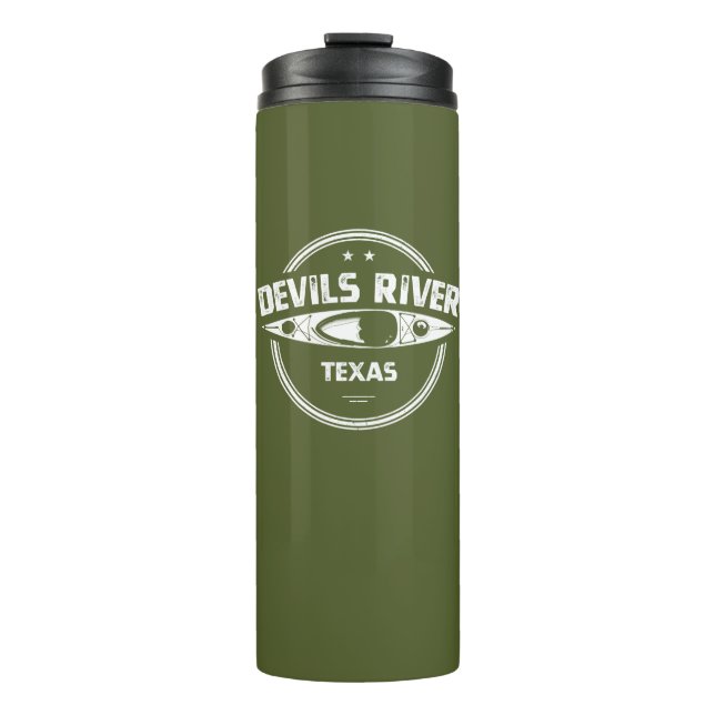 Devils River Texas Kayaking Thermosbecher (Vorderseite)