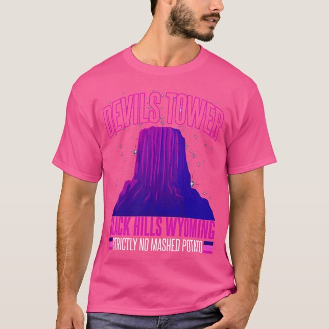 Devils Tower Black Hills Wyoming T-Shirt (Vorderseite)