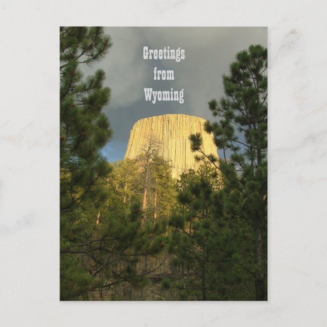 Devils Tower - Grüße von Wyoming Postkarte (Vorderseite)