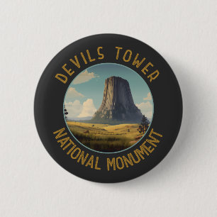 Devils Tower National Monument Distressed Circle Button