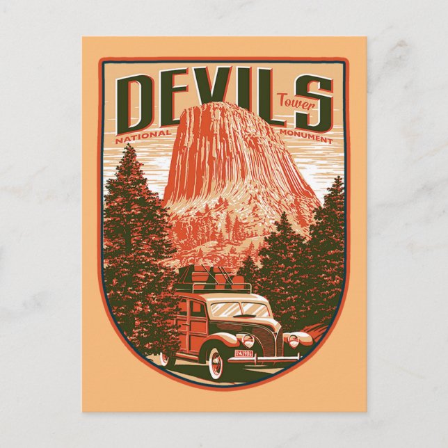 Devils Tower National Monument Postkarte (Vorderseite)
