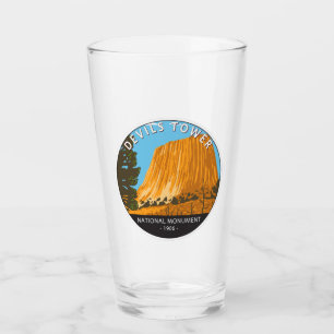 Devils Tower National Monument Wyoming Vintag Glas