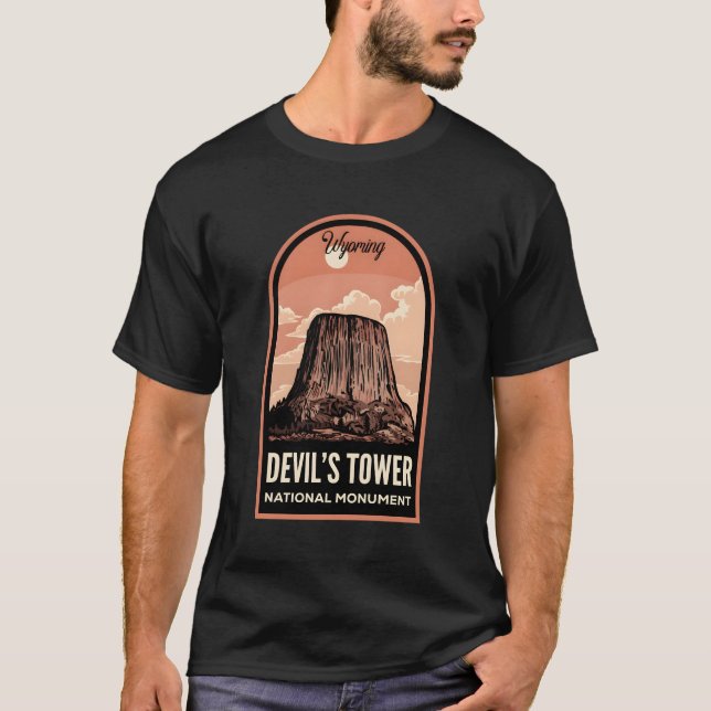 Devil's Tower National Monut Wyoming T-Shirt (Vorderseite)