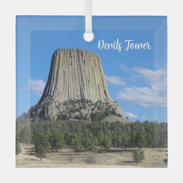 Devils Tower Ornament Aus Glas (Vorderseite)