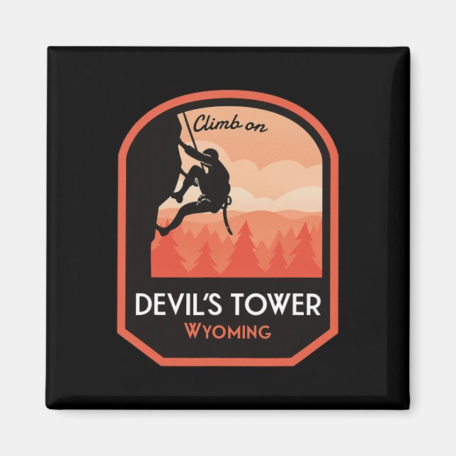 Devils Tower Wyoming Felsenklettern  Magnet (Vorne)