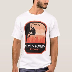 Devils Tower Wyoming Rock Climbing Aktiver T - Shi T-Shirt