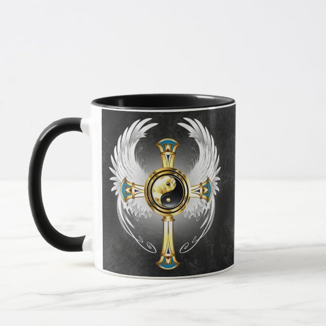 Devine Egyptian Gold Yin Yang Symbol Tasse (Links)