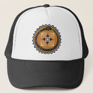 Devine Fire Wheel with Ouroboros Snake VooDoo Truckerkappe